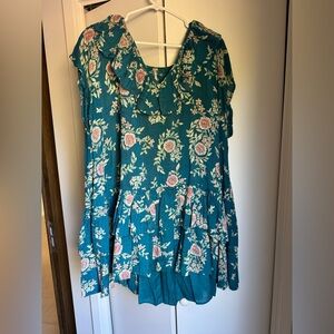 Free People Womens Dress Ruffle Mini Lace Size M